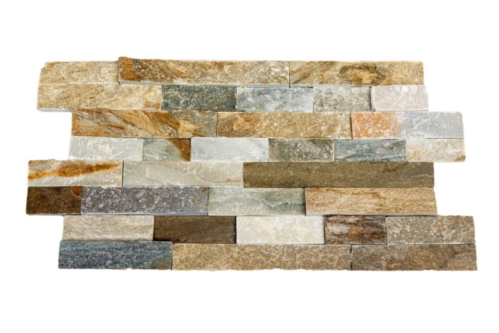 Quartzite Rustic Mix, Steenstrips